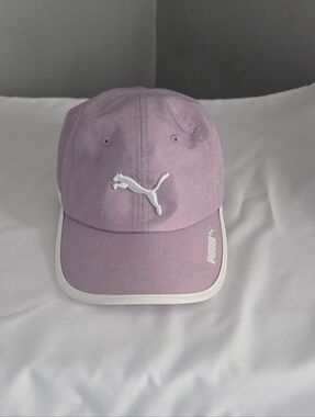 Puma Women's Light  Pink Baseball Cap with White Logo Trim